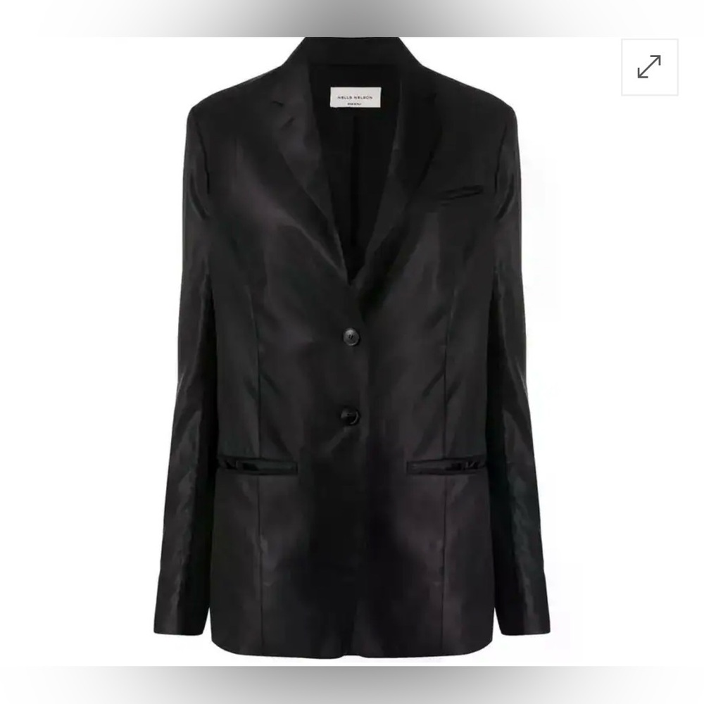NELLS NELSON Black Satin-Look Blazer Jacket Sz S/M